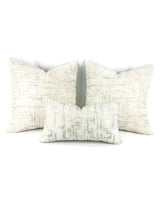 Load image into Gallery viewer, Ronnie Gold Metallic Silver on Cream Abstract Pillow Cover
