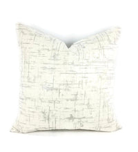 Load image into Gallery viewer, Ronnie Gold Metallic Silver on Cream Abstract Pillow Cover
