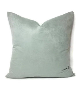 Light Mint Faux Suede Pillow Cover