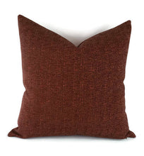 Load image into Gallery viewer, J.F. Fabrics Ajax in Burgandy/Red Textured Weave Pillow Cover
