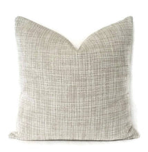 Load image into Gallery viewer, Lee Jofa White/grayish tan stripe chenille pillow cover
