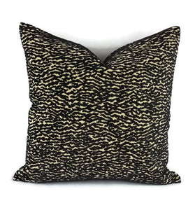 Manuel Canovas - Cowtan and Tout Zebris Black Velvet and Cream Pillow Cover