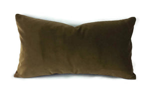 11.5" x 20.5" Plush Velvet Deep Espresso Brown Lumbar Pillow Cover