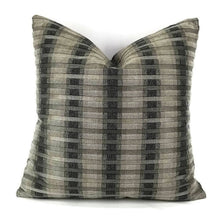 Load image into Gallery viewer, S. Harris Rocket Stripe in the colorway Platinum Pillow Cover
