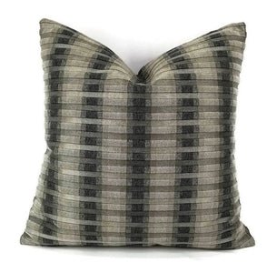 S. Harris Rocket Stripe in the colorway Platinum Pillow Cover