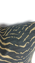 Load image into Gallery viewer, Navy and Tan Woven Textured Pillow Cover
