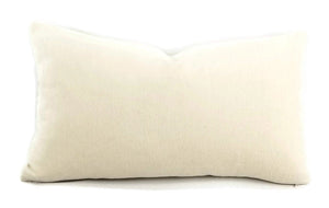 12.5" x 22" Solid Cream Chenille Lumbar Pillow Cover