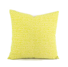 Load image into Gallery viewer, Raoul Textiles - Perada in Chartreuse Linen Screen Print Pillow Cover
