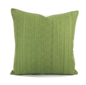 F. Schumacher Villis Strie in the color Emerald Pillow Cover