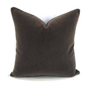 S. Harris Ankara Mohair Velvet in the color Teak Pillow Cover