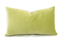 Load image into Gallery viewer, 11.5&quot; x 20&quot; Kravet Versailles Velvet Apple Green Lumbar Pillow Cover
