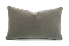 Load image into Gallery viewer, 12&quot; x 20&quot; Solid Gray Mohair Lumbar Pillow Cover
