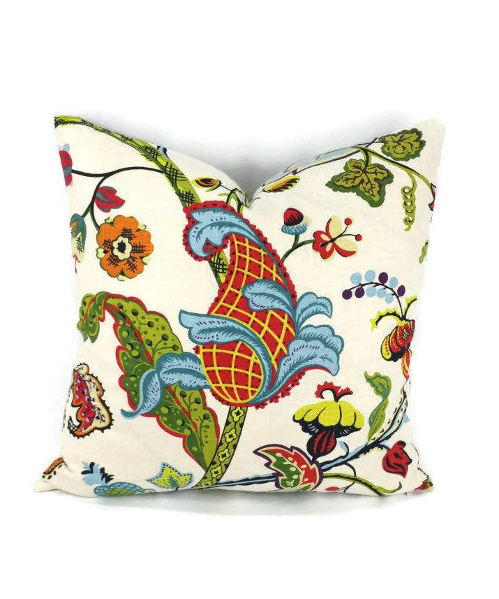 Covington Wilmington Red Floral Pillow Cover