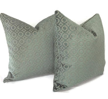 Load image into Gallery viewer, Set of 2: Schumacher Deco Velvet in the color Blue Haze Pillow Cover
