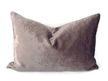 Load image into Gallery viewer, 12.5&quot; x 18&quot; JF Fabric Sunset - Pewter Velvet Lumbar Pillow Cover
