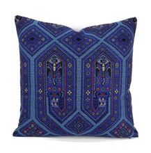 Load image into Gallery viewer, Beacon Hill Niu Fret in the color Lapis Pillow Cover
