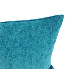 Load image into Gallery viewer, 15&quot; x 23&quot; Kravet Solid Teal Chenille Large Lumbar Pillow Cover
