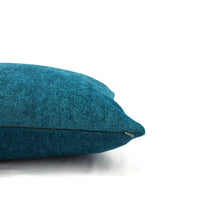 Load image into Gallery viewer, 15&quot; x 23&quot; Kravet Solid Teal Chenille Large Lumbar Pillow Cover
