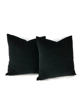 Load image into Gallery viewer, Solid Black Short Hair Velvet Pillow Cover - 20&quot; x 20&quot; Black Velvet Throw Pillow Cover
